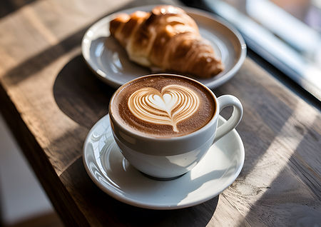 Kaffee und Croissant