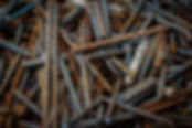 Heap of rustic rods scrap