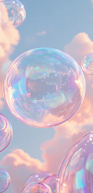 Schwebende Seifenblasen
