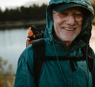 Hiking with Rain Jacket