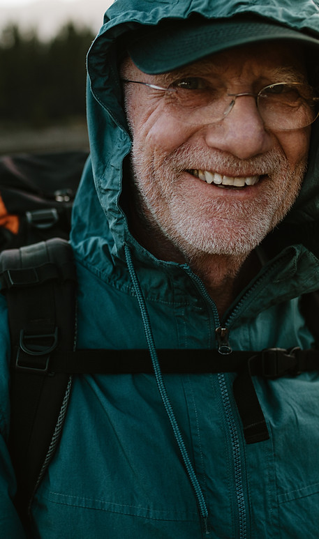Hiking with Rain Jacket