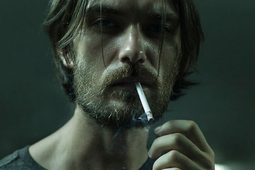 Man Smoking Cigarette