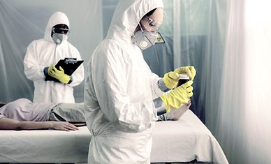 Doctors with Bacteriological Protection