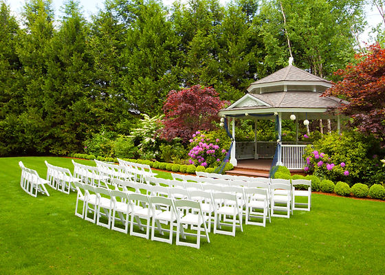 Outdoor wedding gazebo setup