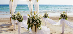 Sunset wedding in the sand