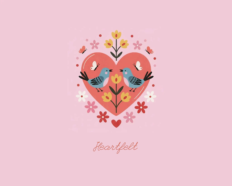 Heart-shaped floral design