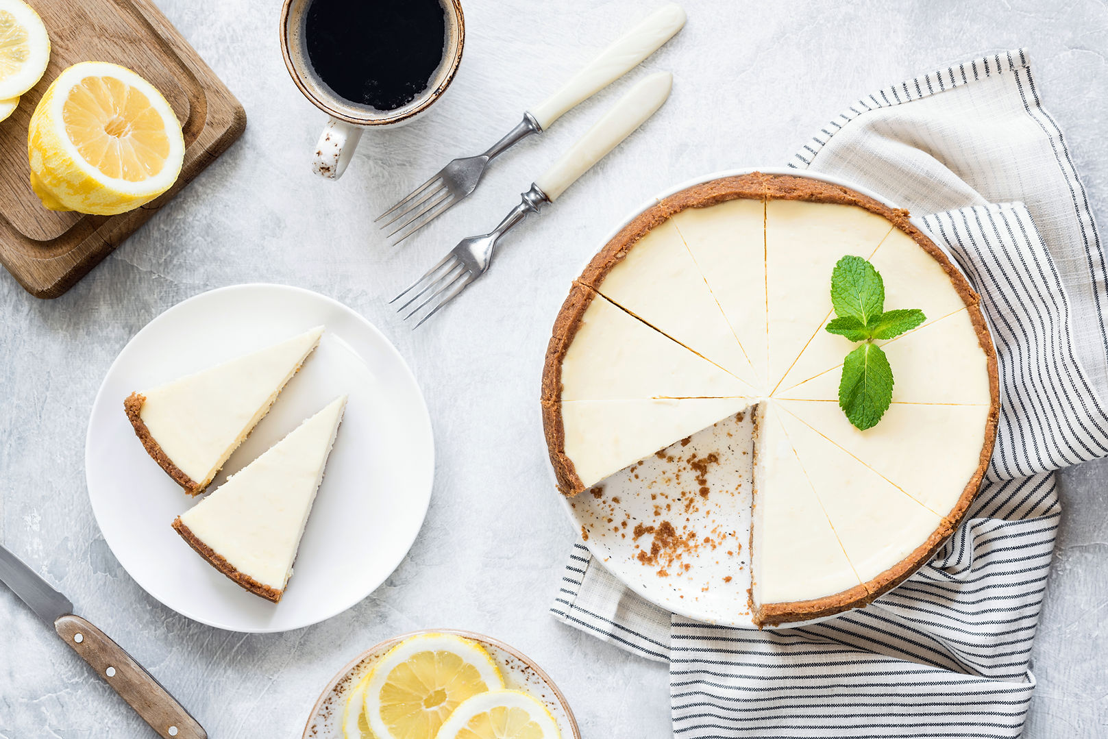 Tarta de queso con limón