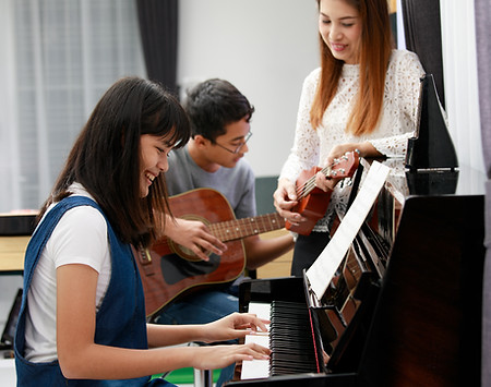Playing music with family
