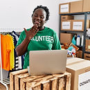 Volunteer Using Sign Language