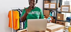 Volunteer Using Sign Language