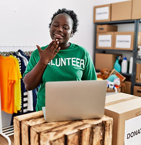 Volunteer Using Sign Language