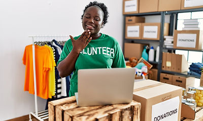 Volunteer Using Sign Language