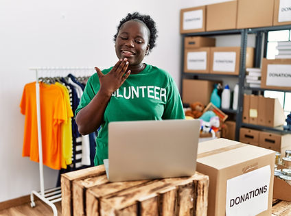Volunteer Using Sign Language