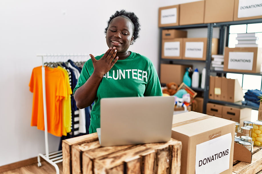 Volunteer Using Sign Language