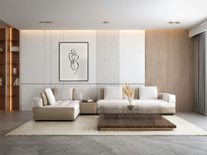 Modern elegance meets global sophistication in this London interior design, showcasing sleek lines, neutral tones, and tasteful accent lighting.
