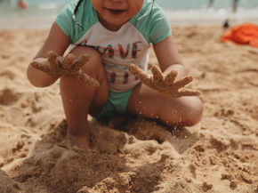 Preschoolers play with sand!