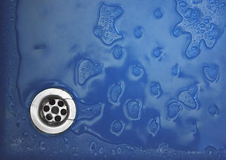 Blue Shower Surface and drain