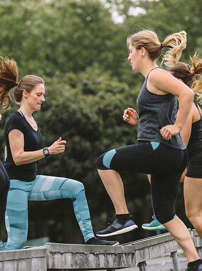 Allenamento fitness all'aperto