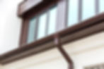 Gutters and downspout on the house