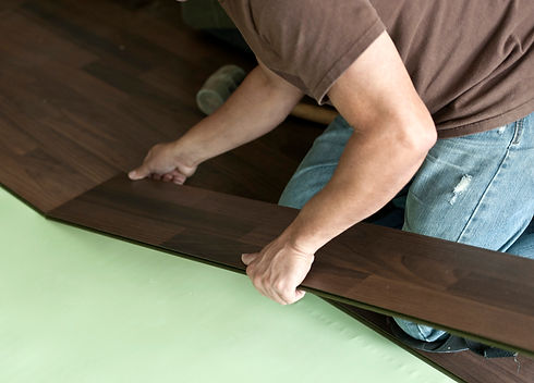 Installing laminate flooring piece