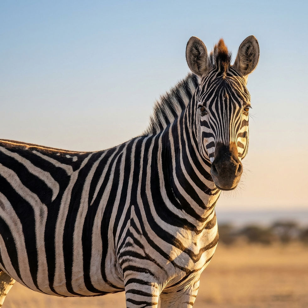 Zebra in Sunset, a symbol for people living with Ehlers Danlos Syndrom (EDS)