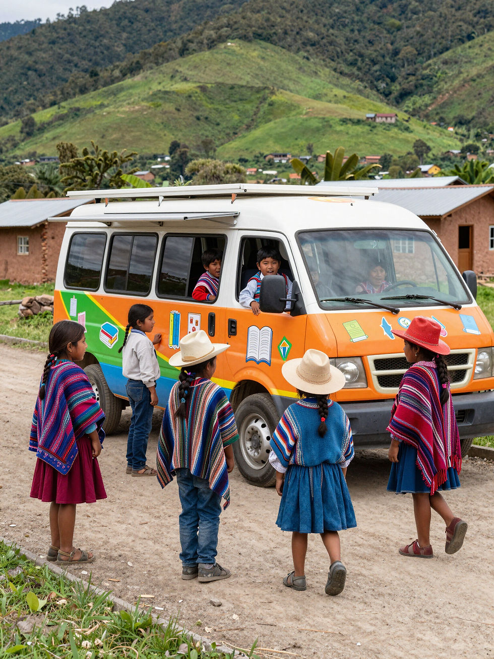 Children Boarding Van