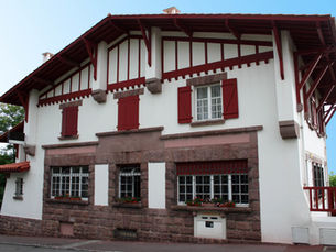 Traditional home exterior with a welcoming front entrance