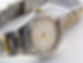 Close up of a ladies gold and silver wrist watch