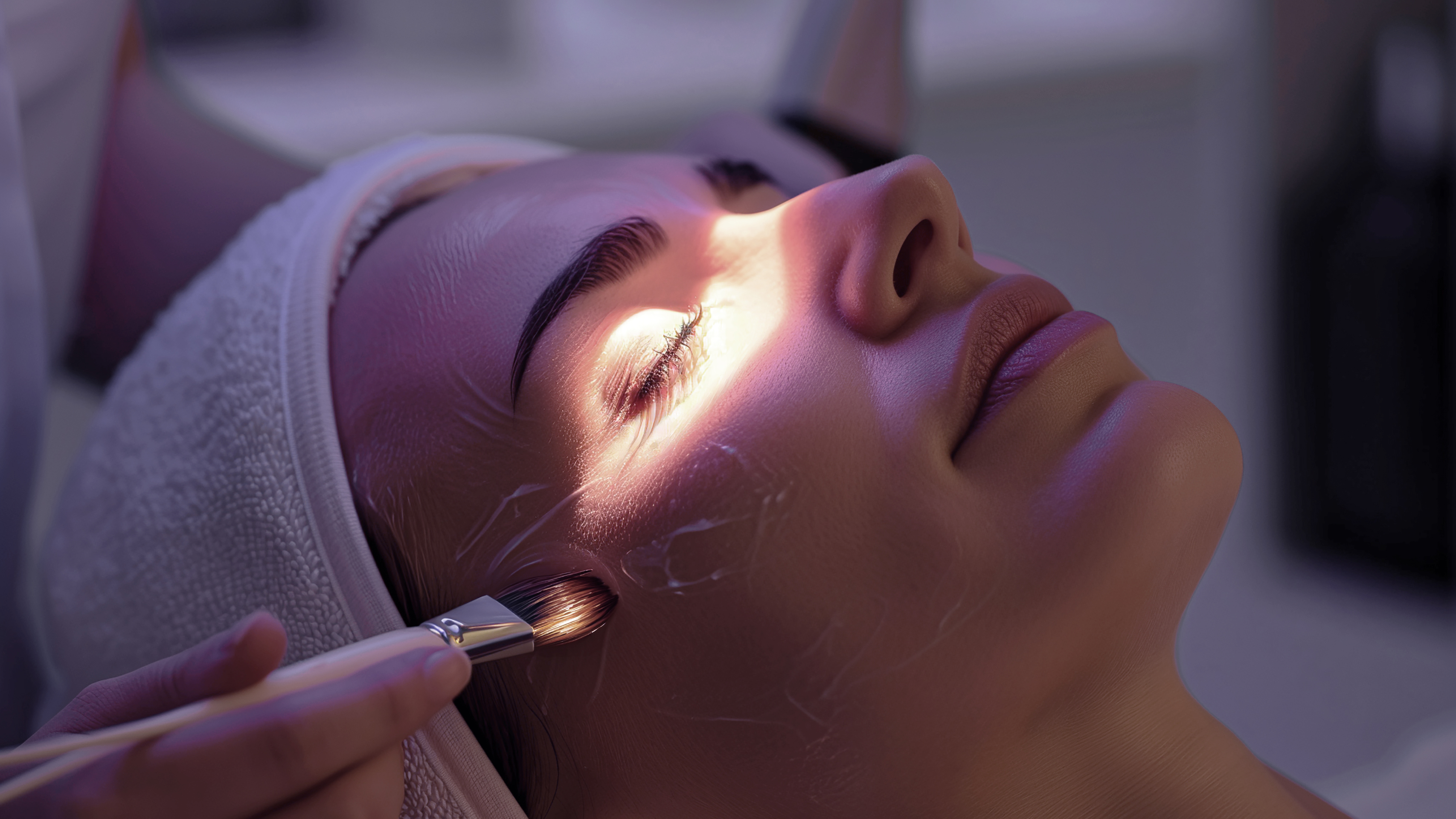 Scène de soins du visage