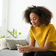 Happy Girl Texting