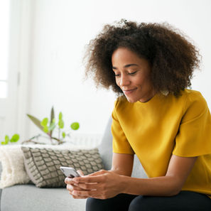 Woman doing telehealth