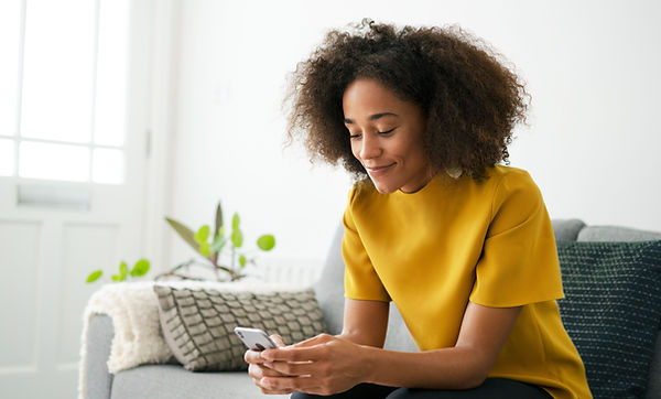 Happy Girl Texting