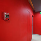 Emergency exit of the building with fire exit