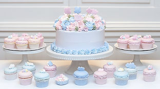 Pastellfarbenes Dessert-Display