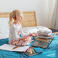 Child Studying At Home