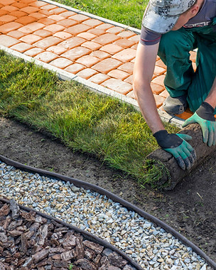 Laying Sod Roll