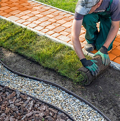 Laying Sod Roll