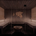 Modern wooden sauna interior
