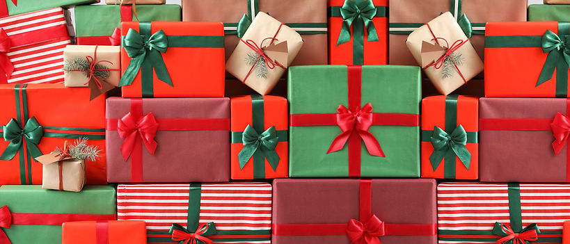 Stacked Christmas Gift Boxes