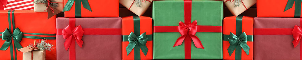 Stacked Christmas Gift Boxes