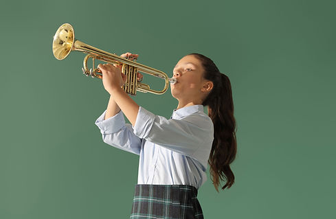 Girl Playing Trumpet