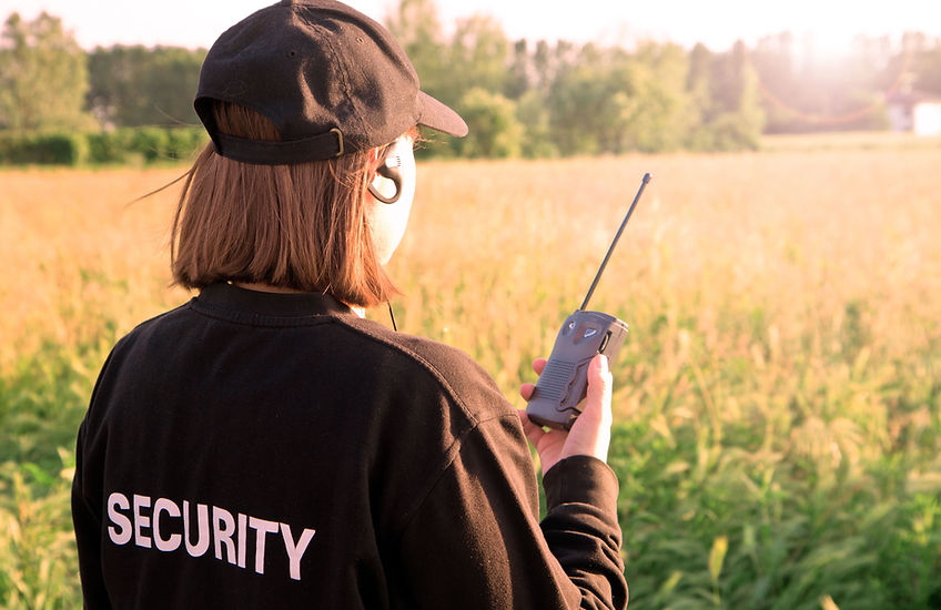 Security Guard using Walkie Talkie