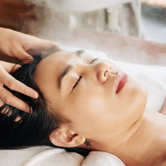 Relax with head and neck massage.