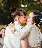 Photo of a gay couple kissing at their Sydney elopement ceremony
