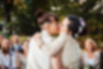 Couple wedding kiss