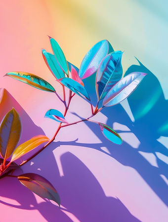 Colorful Plant Shadow