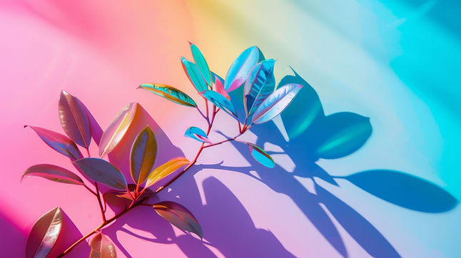 Colorful Plant Shadow