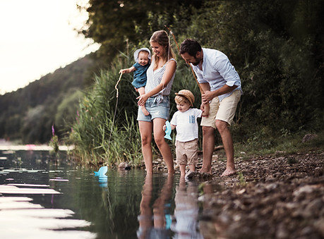 Famiglia a pesca