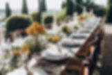 Outdoor banquet table