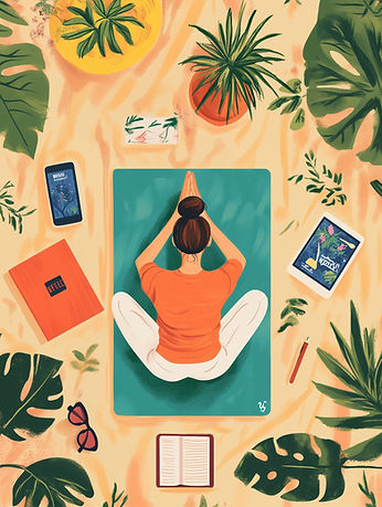 Yoga con plantas de interior